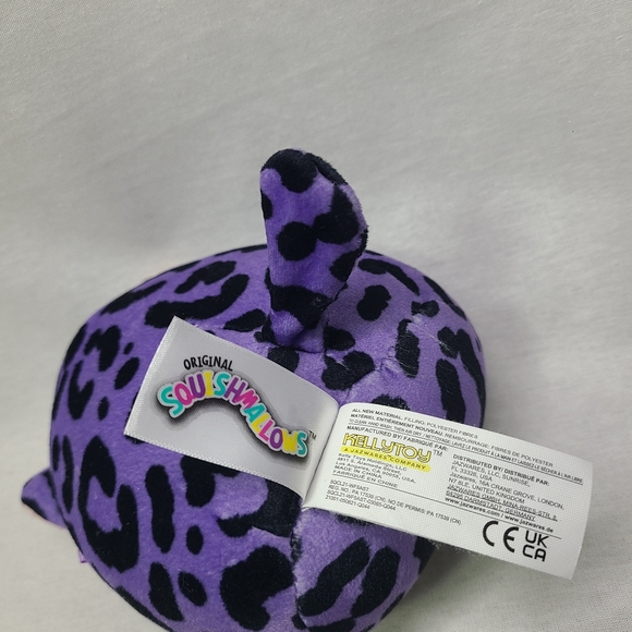 Squishmallow Elida The Leopard Purple Cat 5 in Claire’s Exclusive - Picture 3 of 4